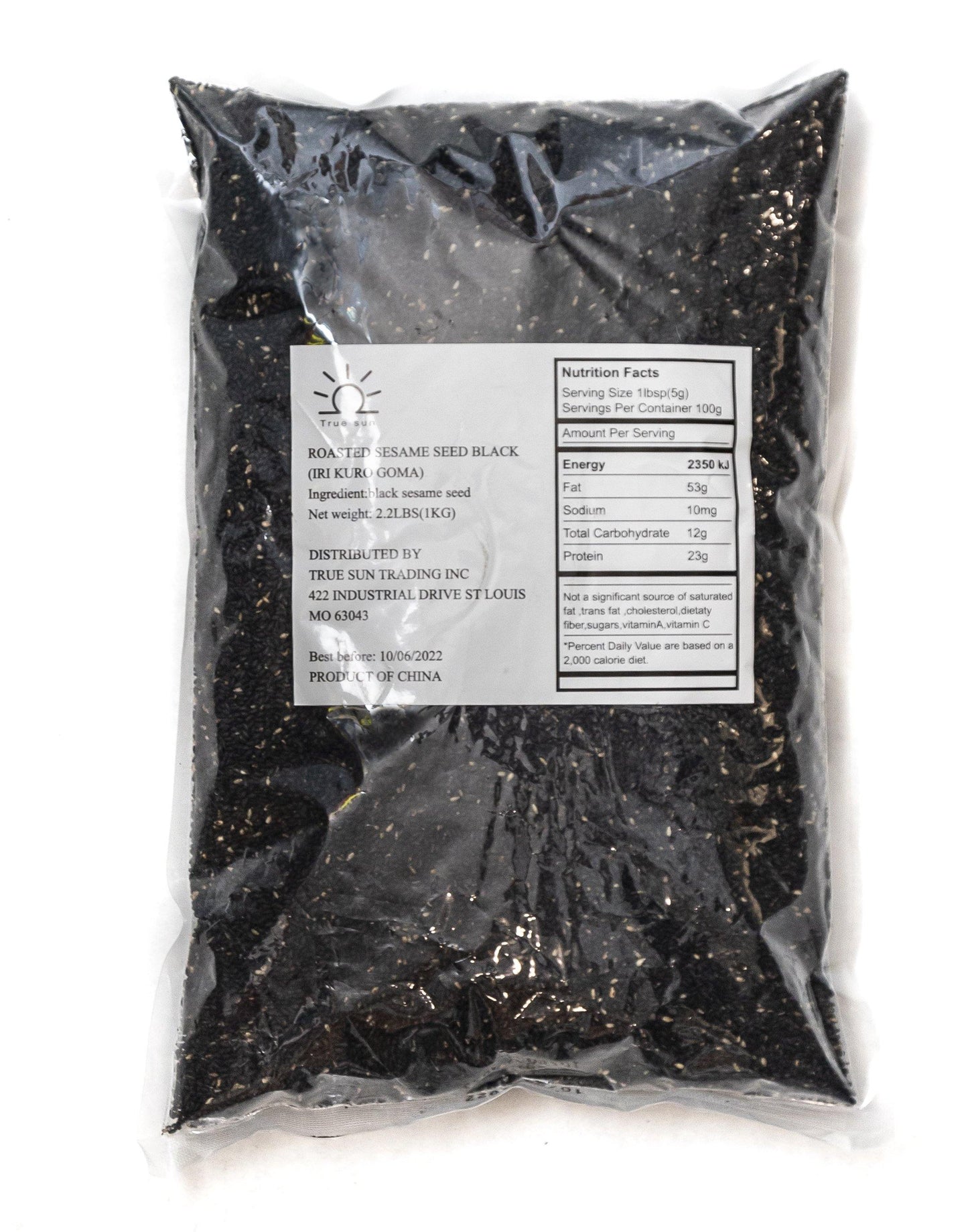 Sesame Seeds Black 2.2 lb/bag - True Sun