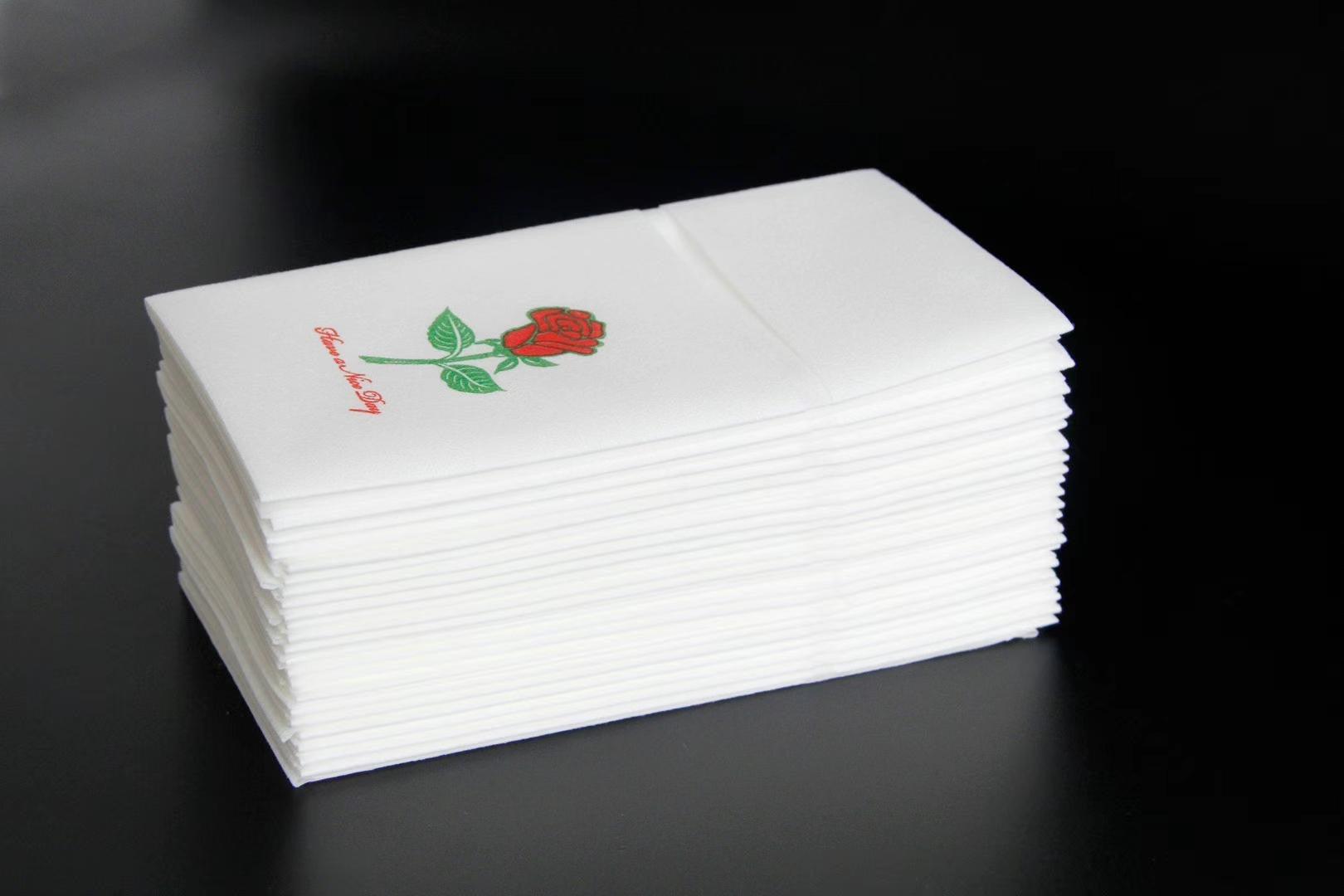 Bulk Shipping- Soft and Absorbent Rose Airlaid Napkin 1000 pieces/box - True Sun