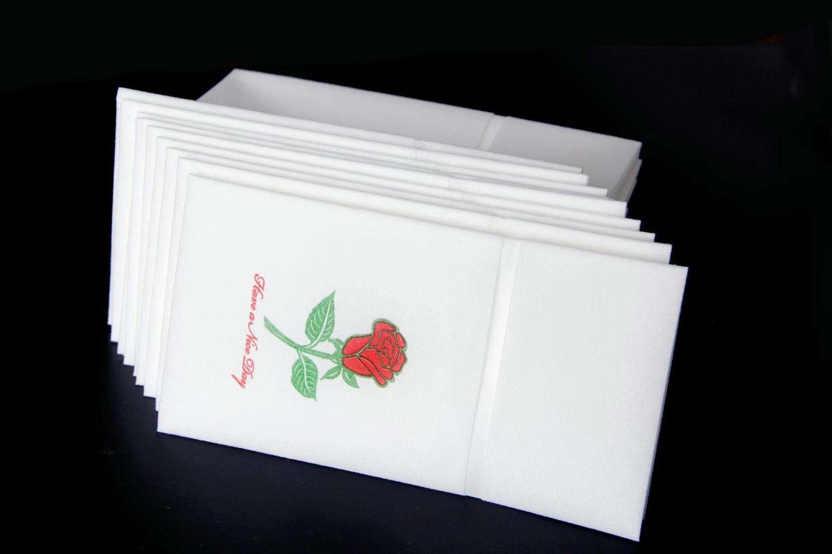 Bulk Shipping- Soft and Absorbent Rose Airlaid Napkin 1000 pieces/box - True Sun