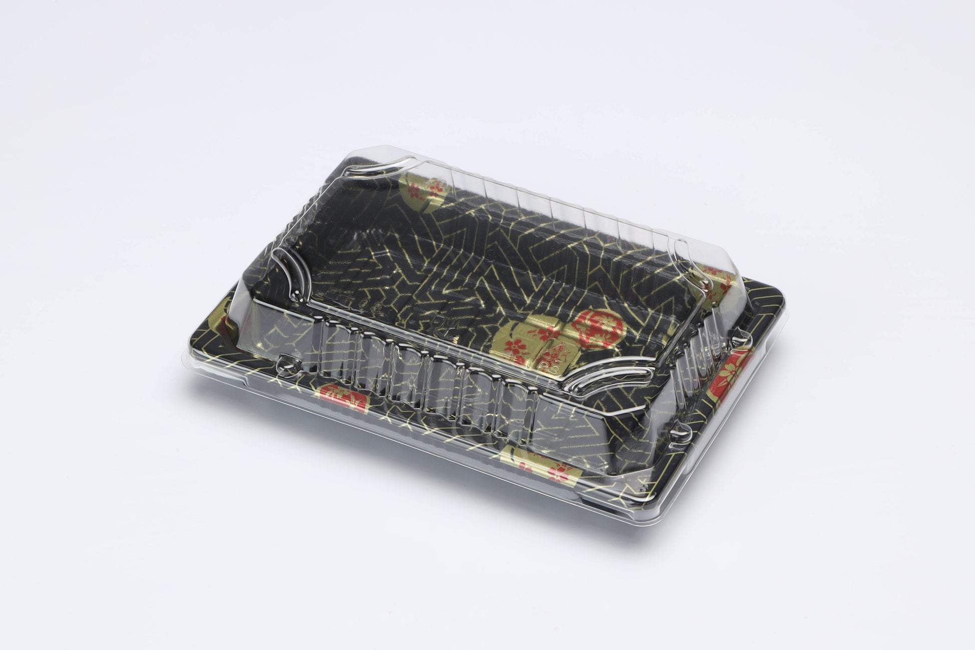 FH 08 Rectangular Black Sushi Box Set 6 1/2" x 4 1/2" x 11/8"-400/case - True Sun