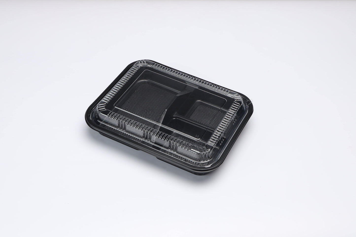 FH304 Rectangular Black Bento Box Set 9 3/8"x 7 1/2"x 1 3/8"-252/case - True Sun