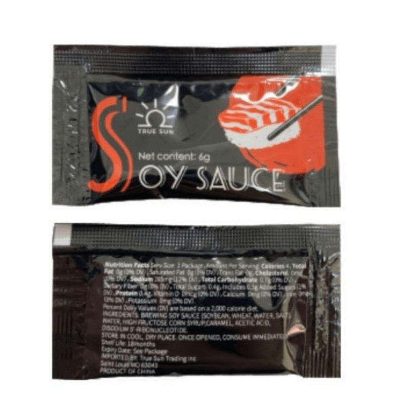 True Sun Premium Soy Sauce 1500 packets/case,6ml/packet - True Sun